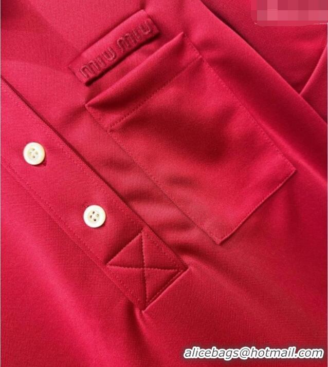 Luxury Discount Miu Miu At Work Polo Shirt MM042241 Red 2026
