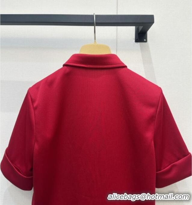 Luxury Discount Miu Miu At Work Polo Shirt MM042241 Red 2026