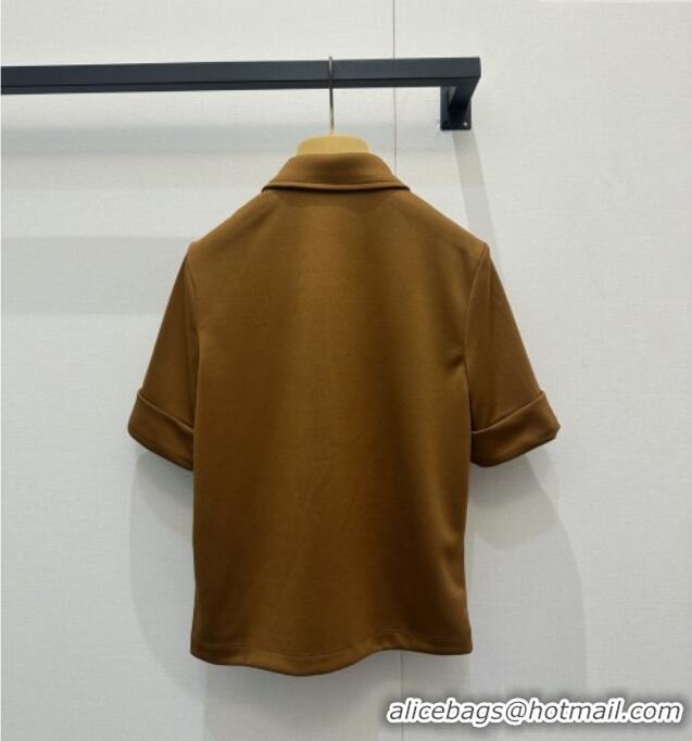 Reasonable Price Miu Miu At Work Polo Shirt MM042241 Gold 2026