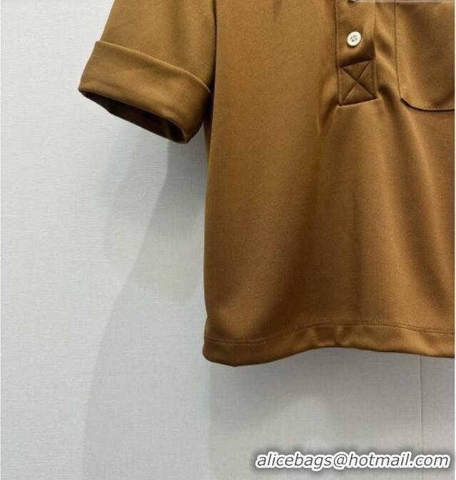 Reasonable Price Miu Miu At Work Polo Shirt MM042241 Gold 2026