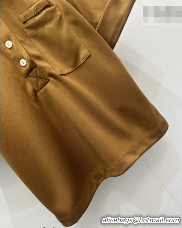 Reasonable Price Miu Miu At Work Polo Shirt MM042241 Gold 2026