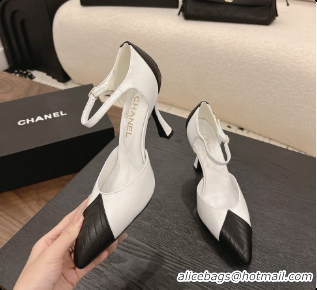 Best Price Chanel Lambskin Mary Janes G47288/G47287 White/Black 2026
