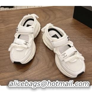 Charming Chanel Calfskin & Mesh Sneakers CH072840 White 2026