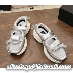 Good Looking Chanel Calfskin & Mesh Sneakers CH072843 Silver 2026
