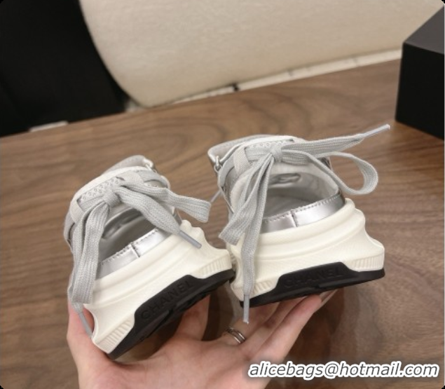 Good Looking Chanel Calfskin & Mesh Sneakers CH072843 Silver 2026