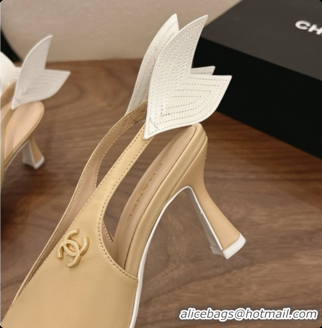 Good Product Chanel Lambskin Slingbacks 7.5cm Heel G47323 Beige 2026