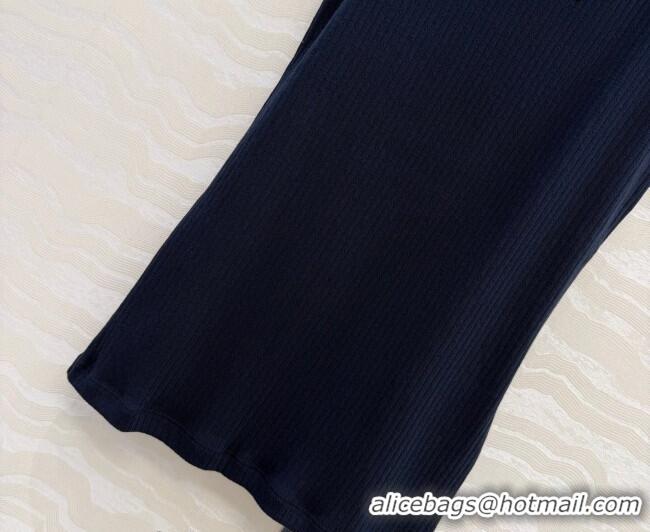 Grade Discount Miu Miu Cotton Knit Vest with Lace Trim MM042323 Blue 2026
