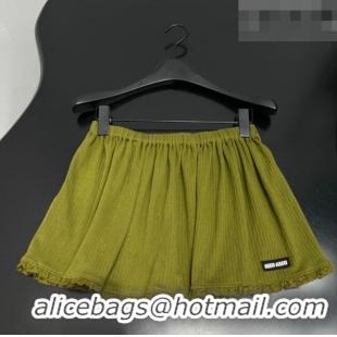 Super Quality Miu Miu Mini Skirt MM0420024 Green 2026