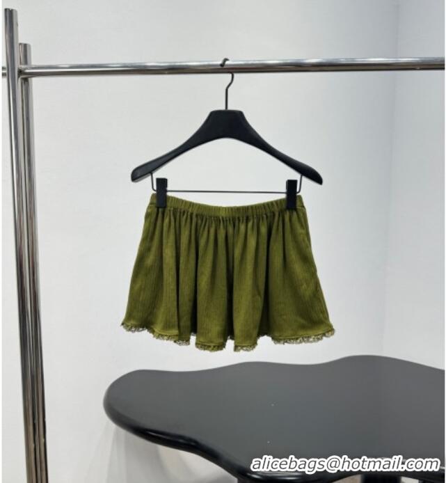 Super Quality Miu Miu Mini Skirt MM0420024 Green 2026