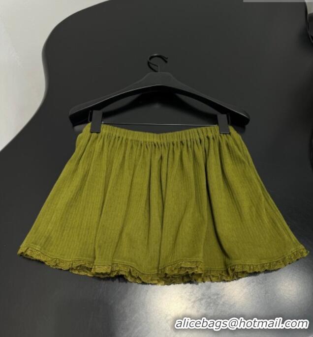 Super Quality Miu Miu Mini Skirt MM0420024 Green 2026