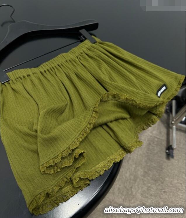 Super Quality Miu Miu Mini Skirt MM0420024 Green 2026