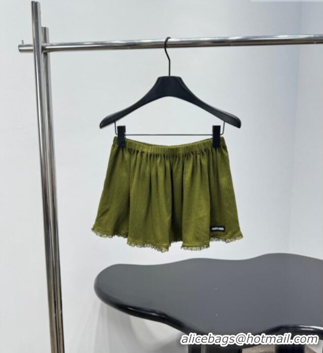 Super Quality Miu Miu Mini Skirt MM0420024 Green 2026