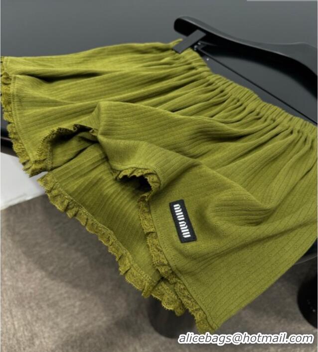 Super Quality Miu Miu Mini Skirt MM0420024 Green 2026