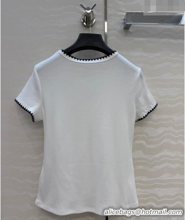 Buy Inexpensive Miu Miu Cotton T-Shirt MM042325 White 2026