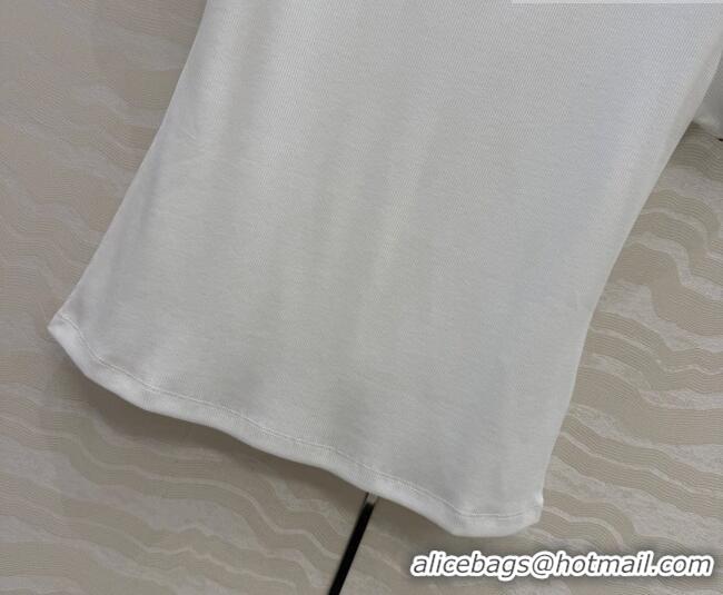 Buy Inexpensive Miu Miu Cotton T-Shirt MM042325 White 2026