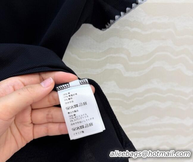 Reasonable Price Miu Miu Cotton T-Shirt MM042325 Black 2026