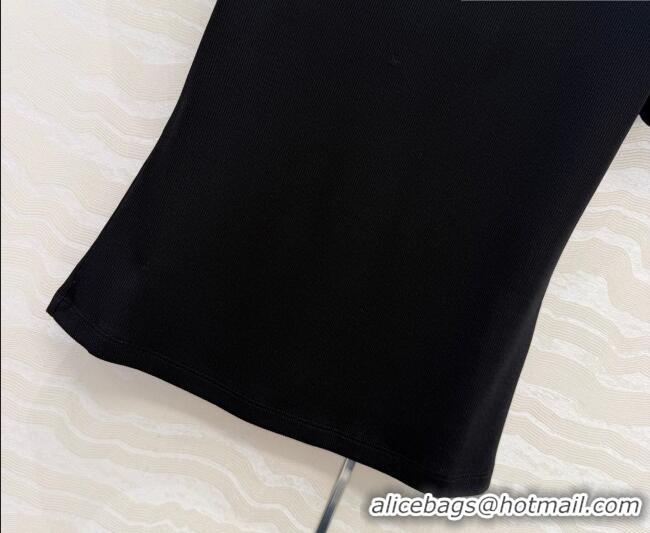 Reasonable Price Miu Miu Cotton T-Shirt MM042325 Black 2026
