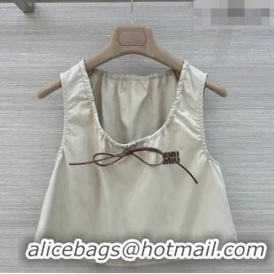 Reasonable Price Miu Miu Cotton Vest MM042319 Grey 2026