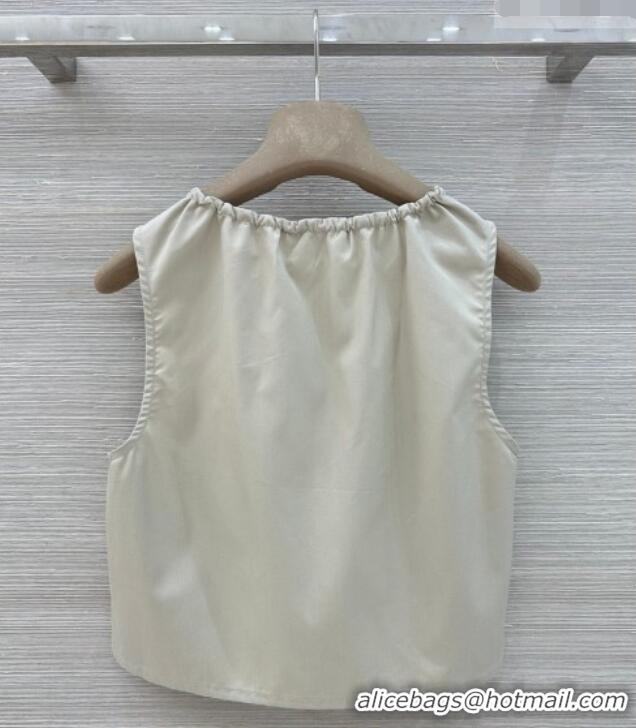Reasonable Price Miu Miu Cotton Vest MM042319 Grey 2026
