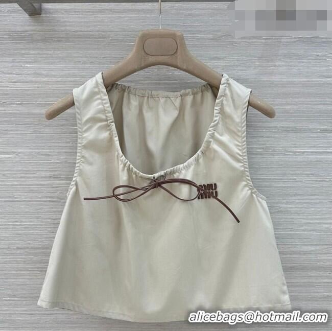 Reasonable Price Miu Miu Cotton Vest MM042319 Grey 2026