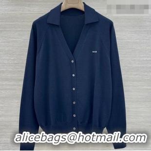 Hot Sell Cheap Miu Miu Wool Cardigan MM042333 Blue 2026