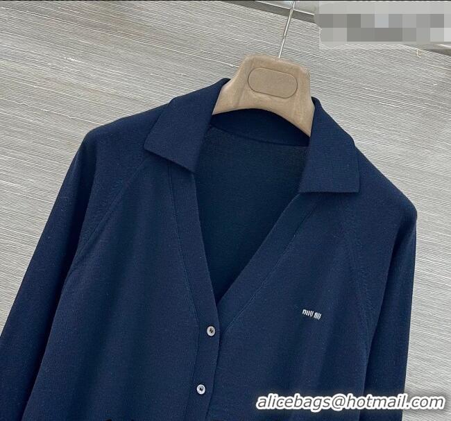 Hot Sell Cheap Miu Miu Wool Cardigan MM042333 Blue 2026
