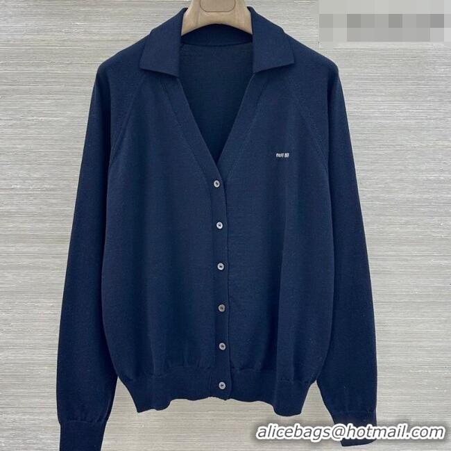 Hot Sell Cheap Miu Miu Wool Cardigan MM042333 Blue 2026