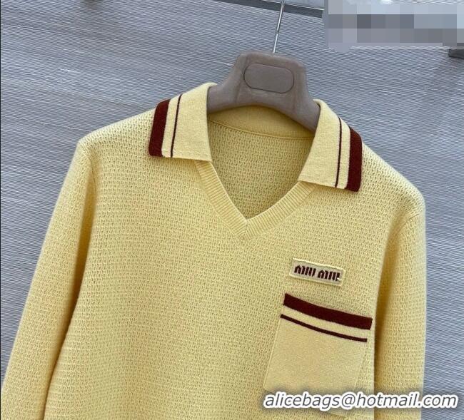 Top Grade Miu Miu Cashmere Sweater M081206 Yellow 2026