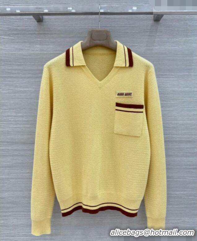 Top Grade Miu Miu Cashmere Sweater M081206 Yellow 2026