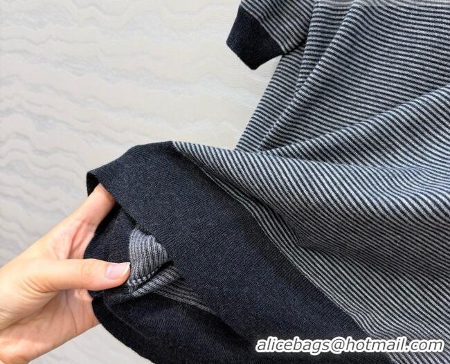 Unique Grade Miu Miu Cashmere & Silk Short-sleeved Sweater CH081224 Grey 2026