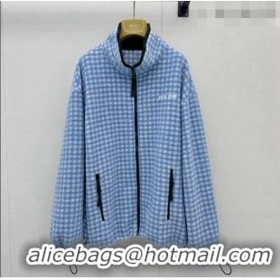 ​Top Grade Miu Miu Fleece Jacket M081244 Blue 2026