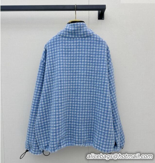 ​Top Grade Miu Miu Fleece Jacket M081244 Blue 2026