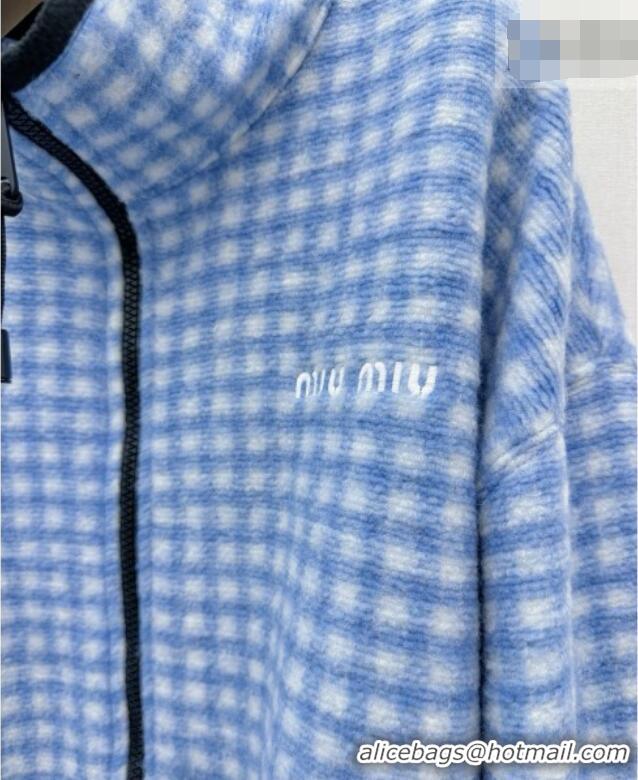 ​Top Grade Miu Miu Fleece Jacket M081244 Blue 2026