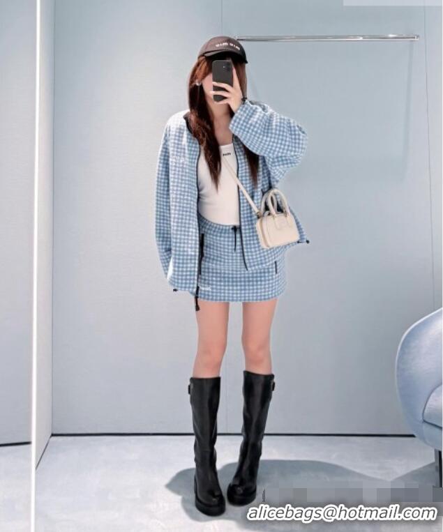 ​Top Grade Miu Miu Fleece Jacket M081244 Blue 2026