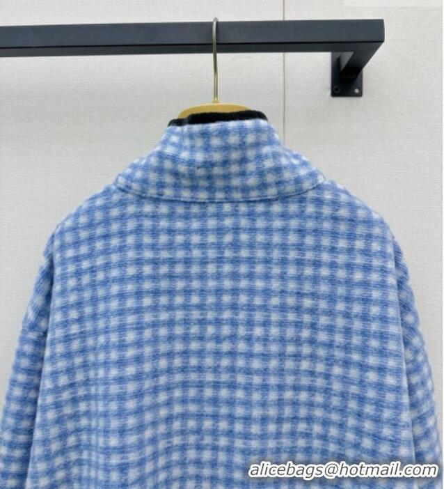 ​Top Grade Miu Miu Fleece Jacket M081244 Blue 2026