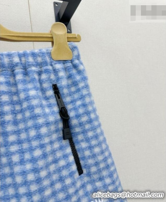 ​Buy Promotional Miu Miu Fleece Skirt M081245 Blue 2026