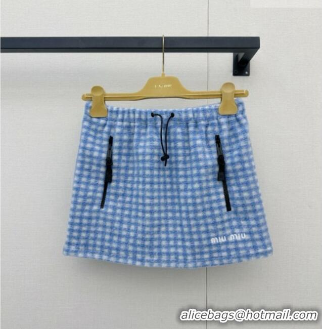 ​Buy Promotional Miu Miu Fleece Skirt M081245 Blue 2026