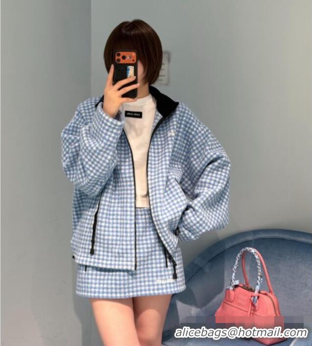 ​Buy Promotional Miu Miu Fleece Skirt M081245 Blue 2026