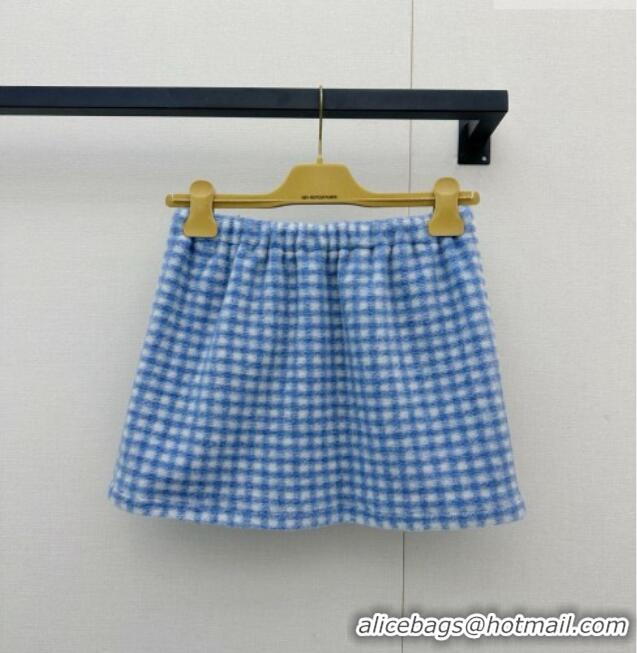 ​Buy Promotional Miu Miu Fleece Skirt M081245 Blue 2026