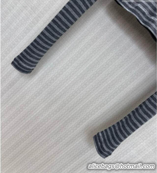 Luxury Discount Miu Miu Striped Top M081324 Grey 2026