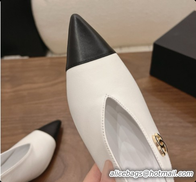 Stylish Chanel Lambskin Slingbacks 7.5cm Heel G47323 White 2026