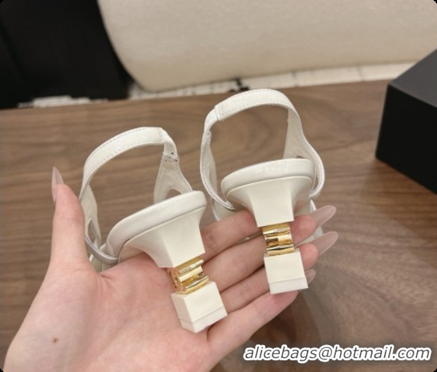 Best Product Chanel Patent Calfskin Slingbacks 6cm Heel G47314 White 2026