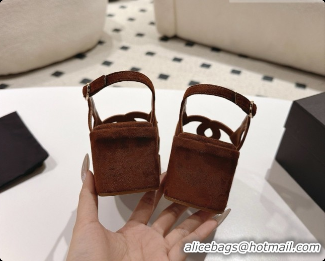 Good Product Chanel Suede Calfskin Sandals G47401 Brown 2026
