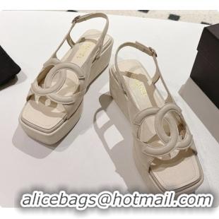 Sumptuous Chanel Suede Calfskin Sandals G47401 Beige 2026