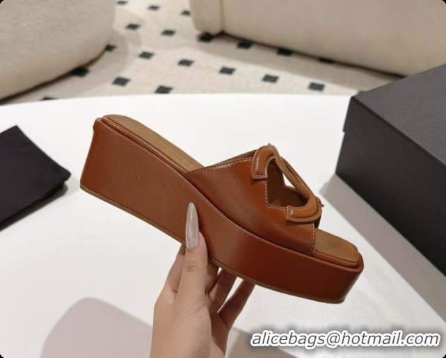 Good Looking Chanel Lambskin Slide Sandals G47401 Dark Brown 2026 