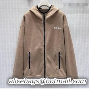 ​Buy Inexpensive Miu Miu Fleece Jacket M081325 Beige 2026