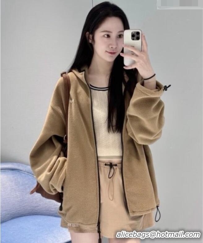 ​Buy Inexpensive Miu Miu Fleece Jacket M081325 Beige 2026