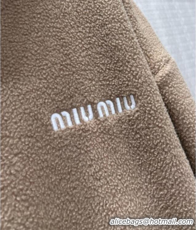 ​Buy Inexpensive Miu Miu Fleece Jacket M081325 Beige 2026