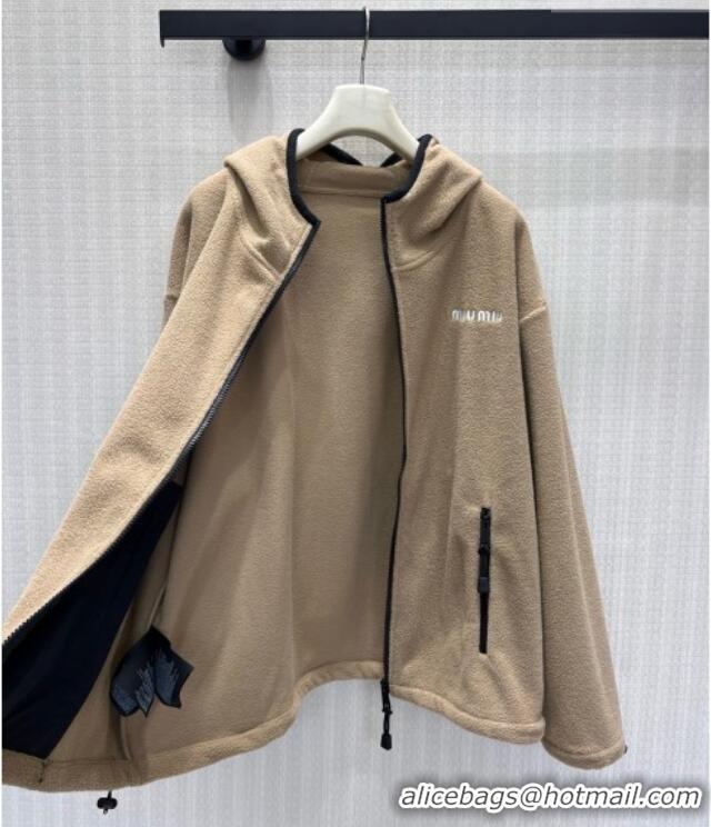 ​Buy Inexpensive Miu Miu Fleece Jacket M081325 Beige 2026