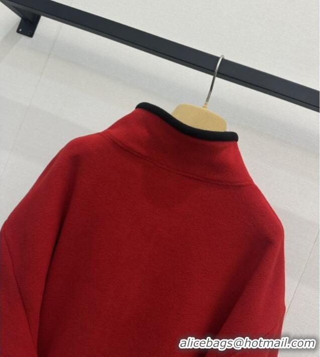 Buy Discount Miu Miu Fleece Top M081326 Red 2026